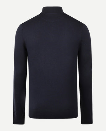 Half-Zip Sweater Cotton Merino Wool | Navy