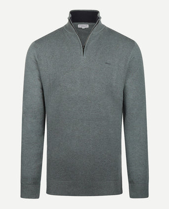 Half-Zip Sweater Cotton Merino Wool | Winter Sage
