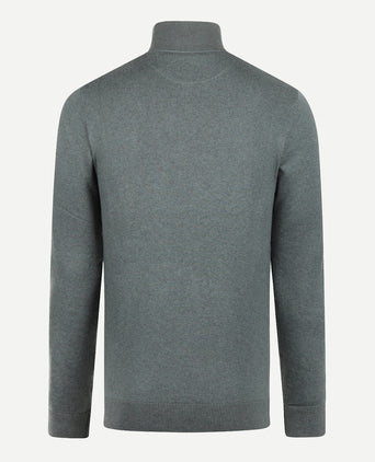 Trui Half-Zip Katoen Merinowol | Winter Sage