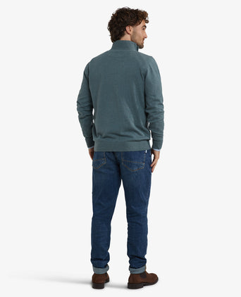 Half-Zip Sweater Cotton Merino Wool | Winter Sage