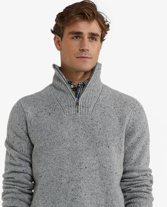 Sweater Fisherman Half-Zip | Medium Gray Melange