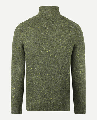 Trui Fisherman Half-Zip | Dark Olive