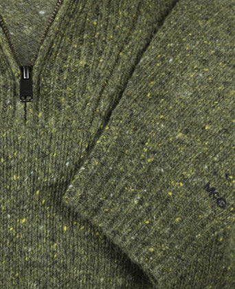 Trui Fisherman Half-Zip | Dark Olive