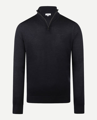Trui Half-Zip Luxe Merinowol | Navy