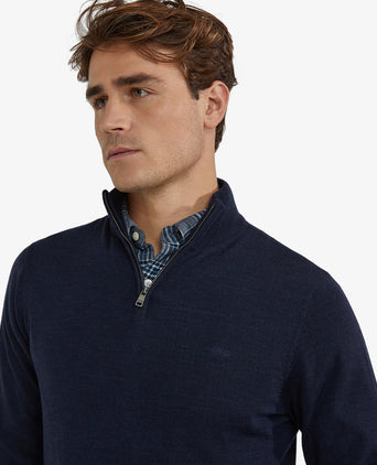 Trui Half-Zip Luxe Merinowol | Navy