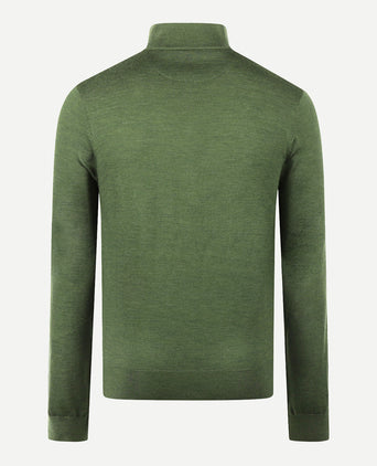 Half-Zip Sweater Luxury Merino Wool | Moss Green