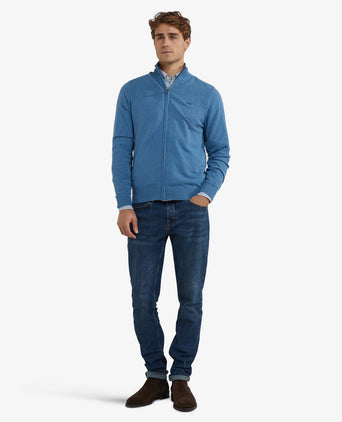 Ritsvest Katoen Merinowol | Worker Blue