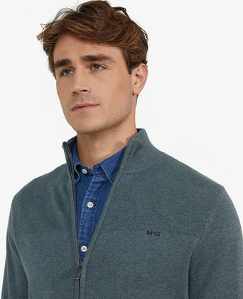 Ritsvest Katoen Merinowol | Winter Sage