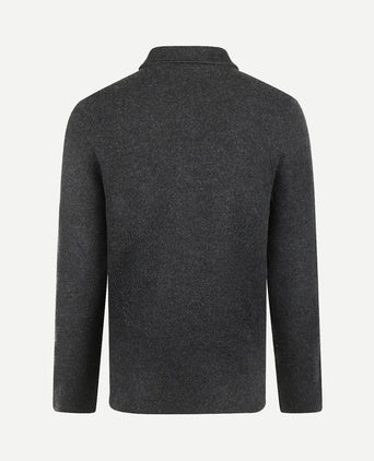 Button cardigan Wool mix | Dark Gray Melange