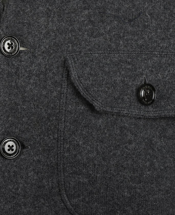 Button cardigan Wool mix | Dark Gray Melange