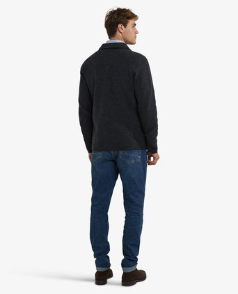 Button cardigan Wool mix | Dark Gray Melange