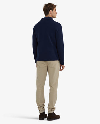 Button-down cardigan wool mix | navy