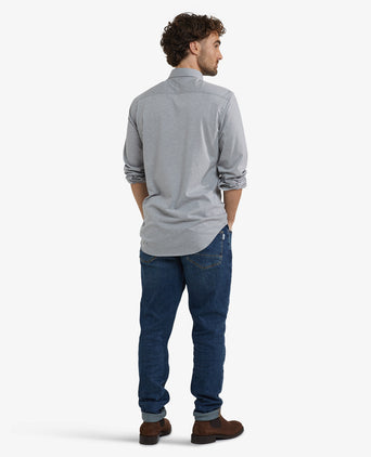Overhemd Stretch Piqué | Medium Grey Melange