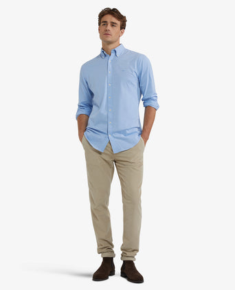 Stretch Piqué Shirt | Light Blue