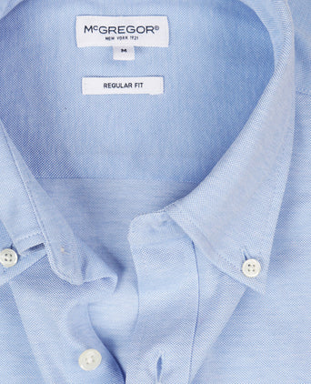 Stretch Piqué Shirt | Light Blue