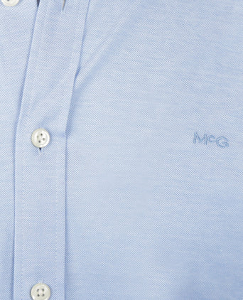 Stretch Piqué Shirt | Light Blue