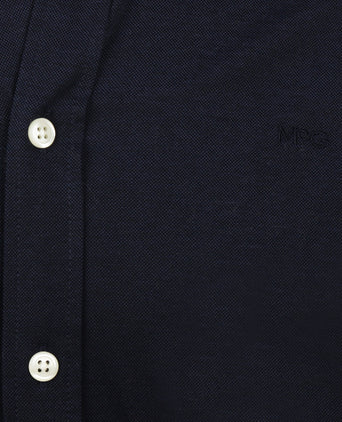 Stretch Piqué Shirt | Navy