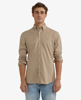 Overhemd Stretch Piqué | Sand