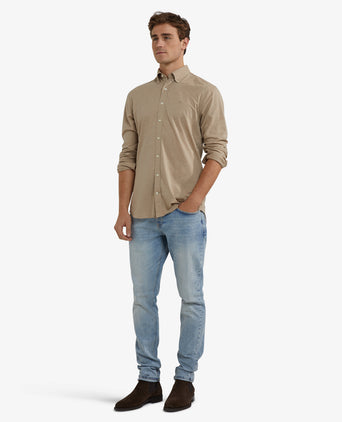 Overhemd Stretch Piqué | Sand