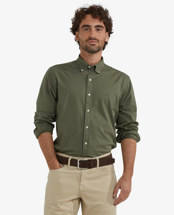 Overhemd Stretch Piqué | Winter Sage