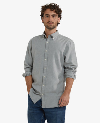 Overhemd Flanel Melange Oxford | Medium Grey Melange
