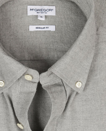 Overhemd Flanel Melange Oxford | Medium Grey Melange