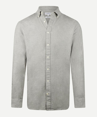 Oxford Flannel Melange Shirt | Medium Grey Melange Oxford Flannel Melange Shirt | Medium Grey Melange