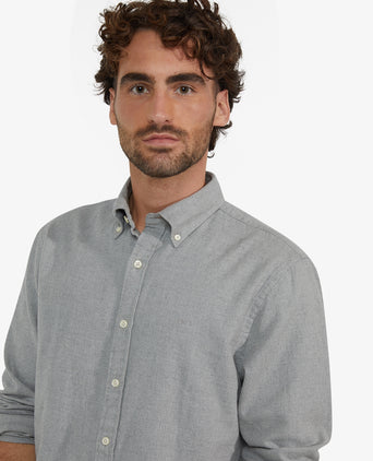 Overhemd Flanel Melange Oxford | Medium Grey Melange