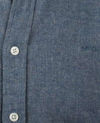 Oxford Flannel Melange Shirt | Navy