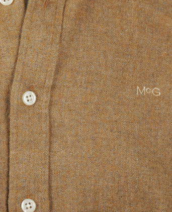 Oxford Flannel Melange Shirt | Camel