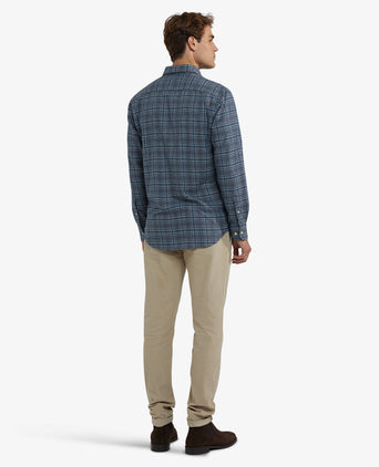 Overhemd Flanel Twill Ruit | Navy