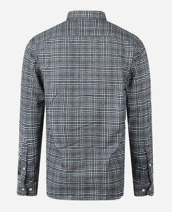 Overhemd Flanel Twill Ruit | Navy