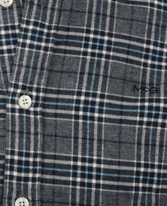 Overhemd Flanel Twill Ruit | Navy