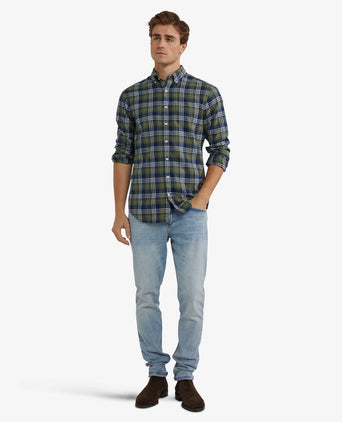 Overhemd Flanel Multi Ruit | Moss Green