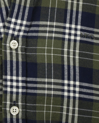 Overhemd Flanel Multi Ruit | Moss Green