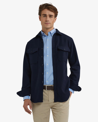 Overshirt Wol Look | Navy