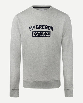 Sweatshirt Graphic Ronde Hals | Medium Grey Melange