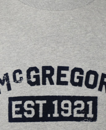 Sweatshirt Graphic Round Neck | Medium Gray Melange