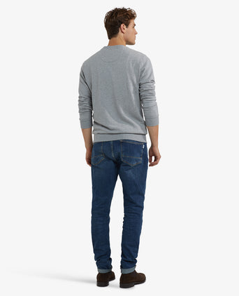 Sweatshirt Graphic Round Neck | Medium Gray Melange