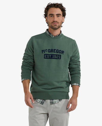 Sweatshirt Graphic Ronde Hals | Winter Sage