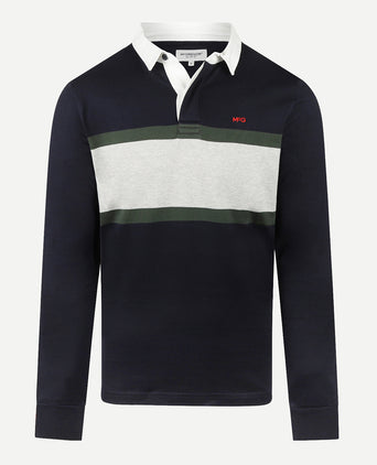 Colourblock Rugby Shirt | Navy
