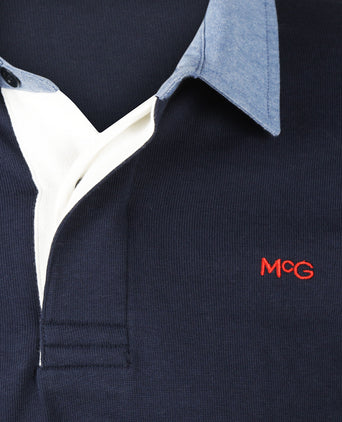 Classic Cotton Rugby Shirt | Navy