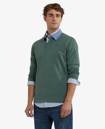 Classic Cotton Rugby Shirt | Winter Sage