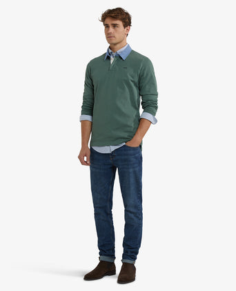 Classic Cotton Rugby Shirt | Winter Sage