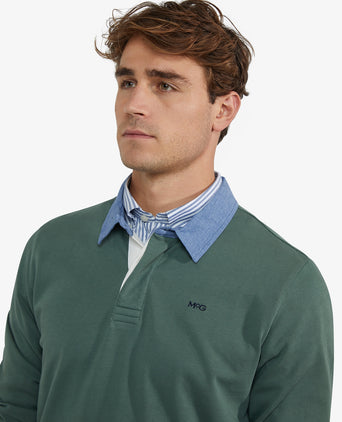 Classic Cotton Rugby Shirt | Winter Sage