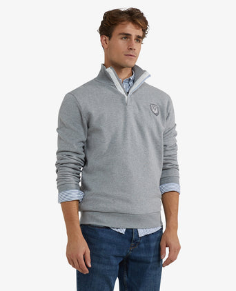 Sweatshirt Half-Zip | Medium Gray Melange
