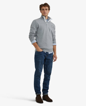 Sweatshirt Half-Zip | Medium Gray Melange