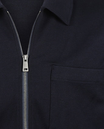 Piqué Jacket | Navy