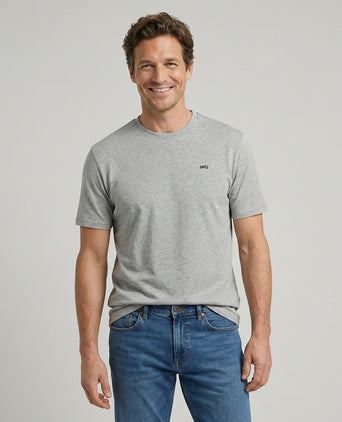 Essential MCG Embr T-Shirt | Medium Gray Melange