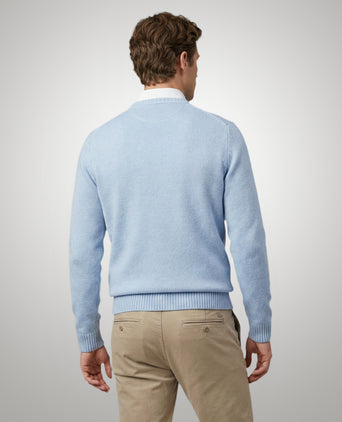 Trui Katoen Ronde Hals | Light Blue